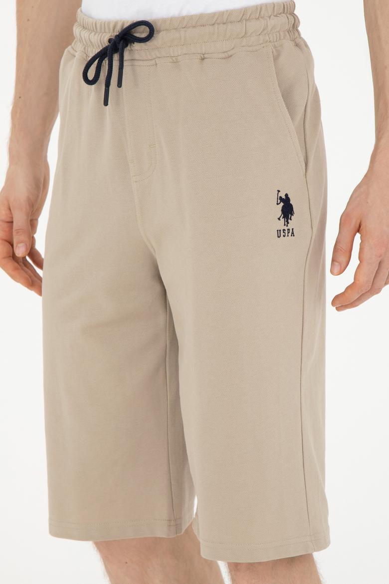 Erkek Açık Haki Örme Şort - 50279619111