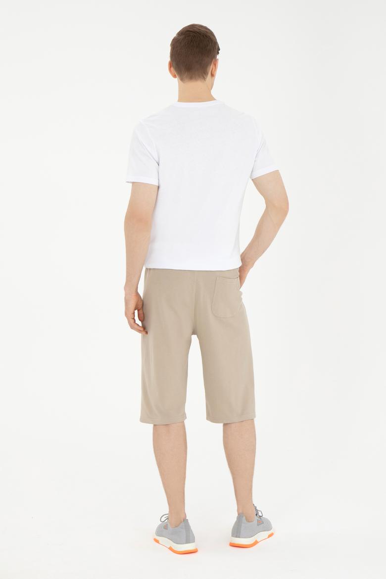 Erkek Açık Haki Örme Şort - 50279619111