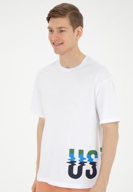 Erkek Comfort Fit Bisiklet Yaka Beyaz Tişört - 50287061001