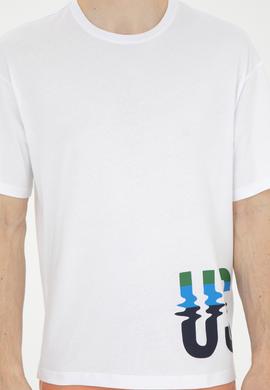 Erkek Comfort Fit Bisiklet Yaka Beyaz Tişört - 50287061001