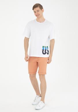 Erkek Comfort Fit Bisiklet Yaka Beyaz Tişört - 50287061001