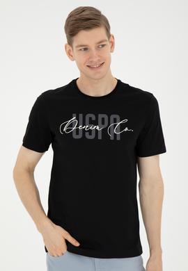 Erkek Bisiklet Yaka Siyah Tişört - 50287081007