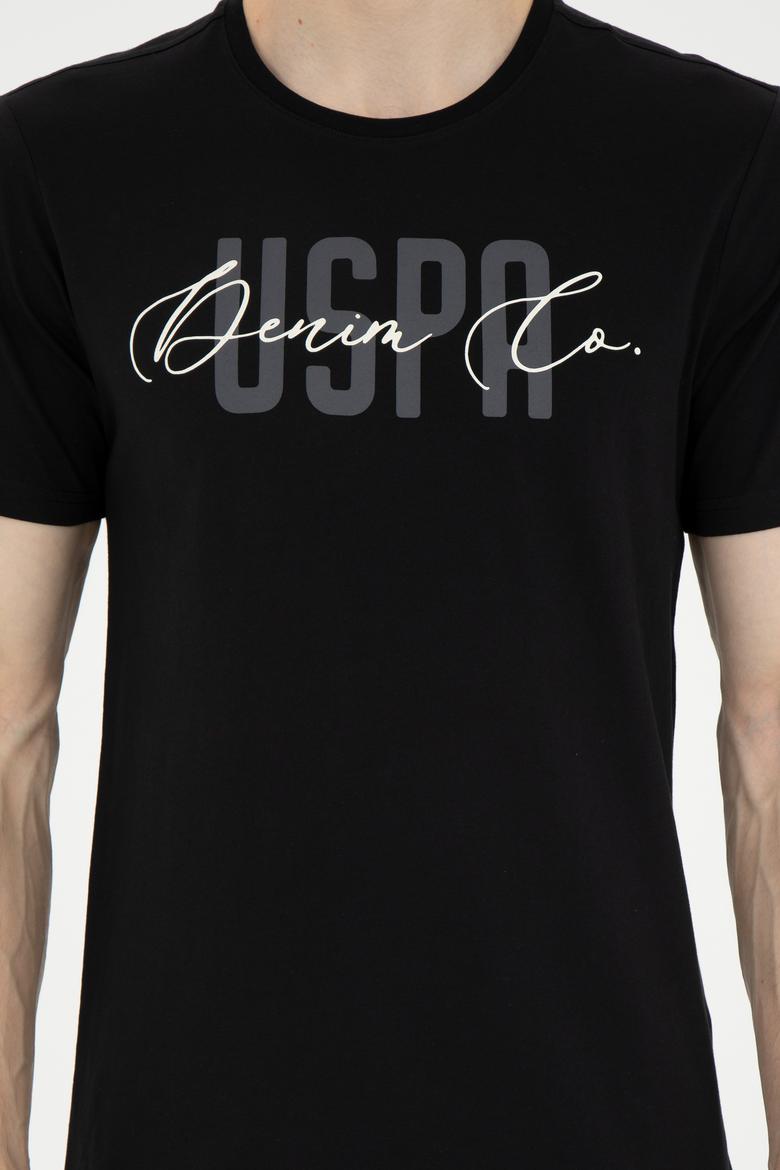 Erkek Bisiklet Yaka Siyah Tişört - 50287081007