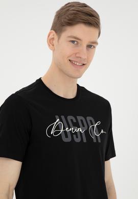 Erkek Bisiklet Yaka Siyah Tişört - 50287081007