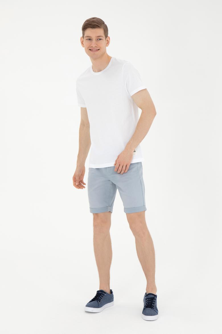 Erkek Regular Fit Bisiklet Yaka Beyaz Tişört - 50287085011