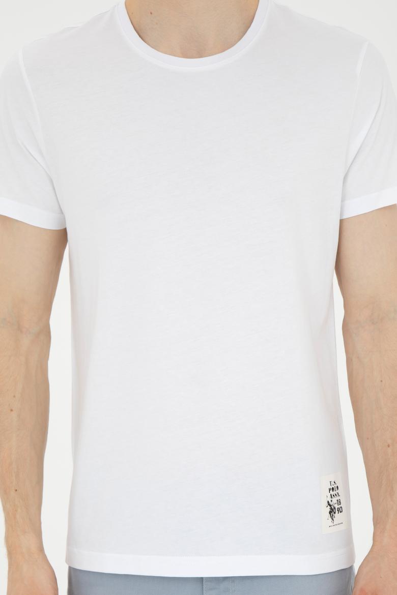 Erkek Regular Fit Bisiklet Yaka Beyaz Tişört - 50287085011