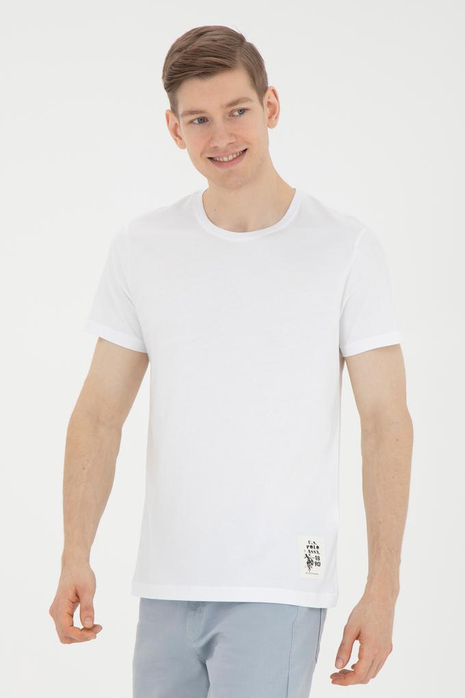 Erkek Regular Fit Bisiklet Yaka Beyaz Tişört