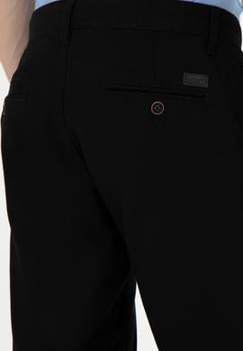 Erkek Regular Fit Siyah Kanvas Pantolon - 50246098028