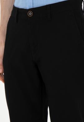 Erkek Regular Fit Siyah Kanvas Pantolon - 50246098028