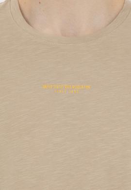 Erkek Regular Fit Bisiklet Yaka Açık Haki Tişört - 50281052051