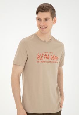 Erkek Regular Fit Bisiklet Yaka Açık Haki Tişört - 50282007030