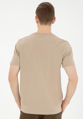 Erkek Regular Fit Bisiklet Yaka Açık Haki Tişört - 50282007030