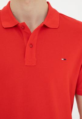 Erkek Slim Fit Polo Yaka Kırmızı Basic Tişört - 50286724021