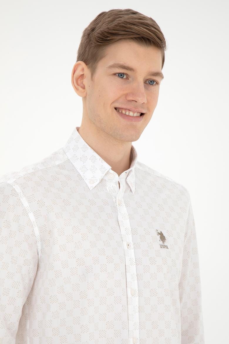 Erkek Açık Haki Uzun Kollu Gömlek - 50282820022