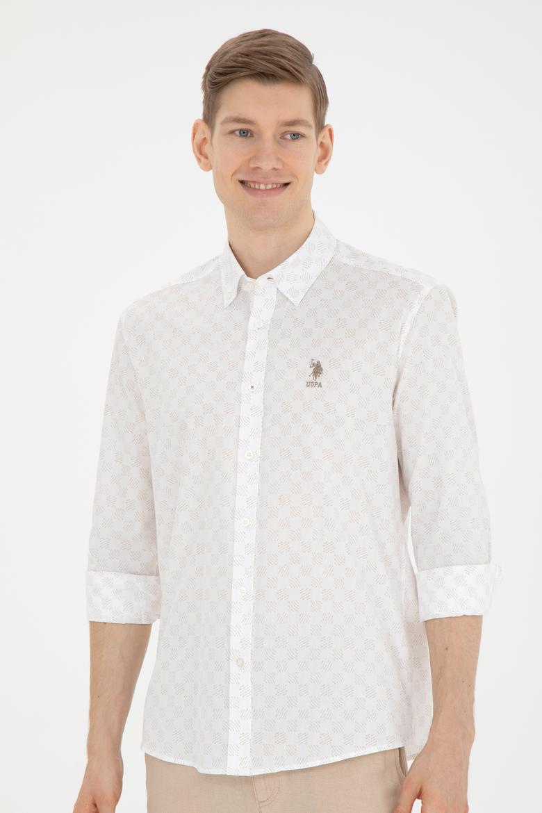 Erkek Açık Haki Uzun Kollu Gömlek - 50282820022