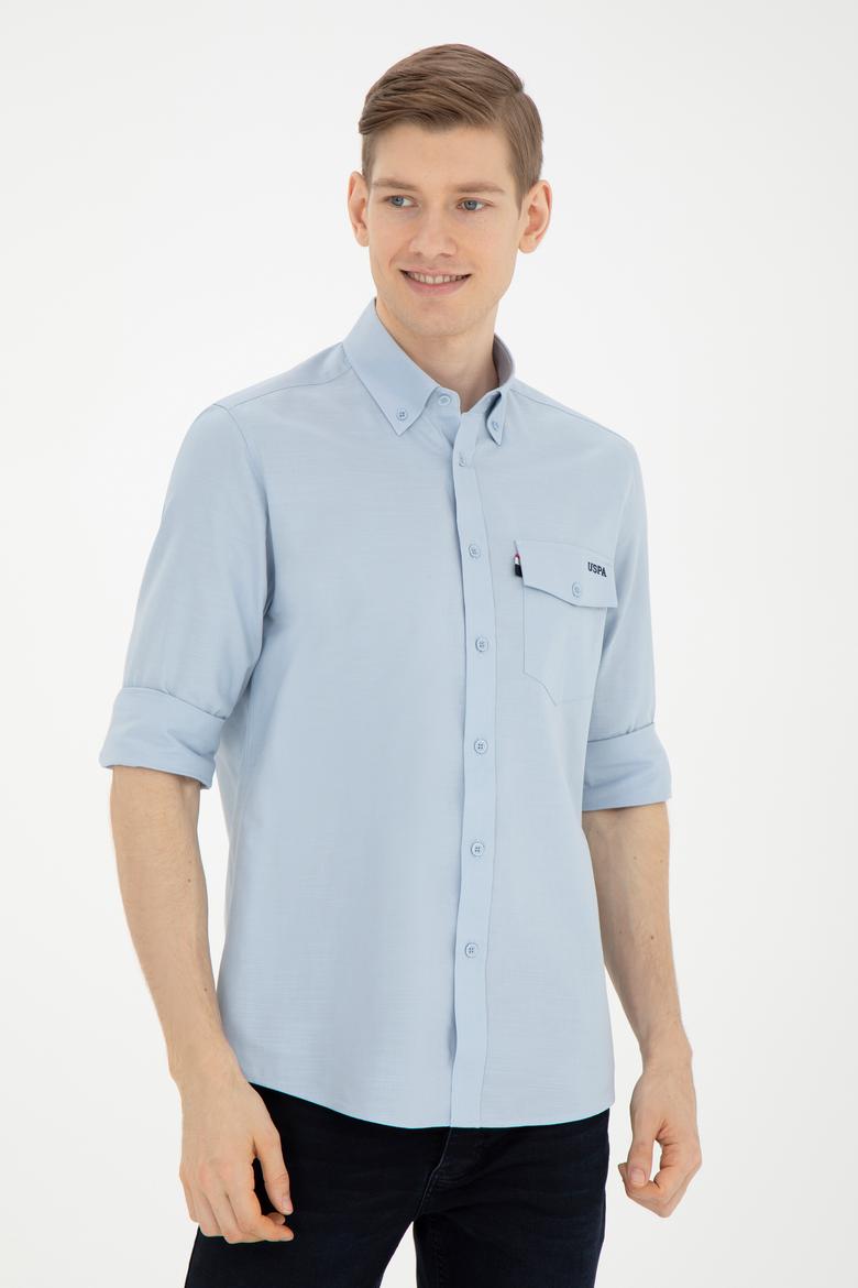 Erkek Açık Mavi Uzun Kollu Gömlek - 50283364024