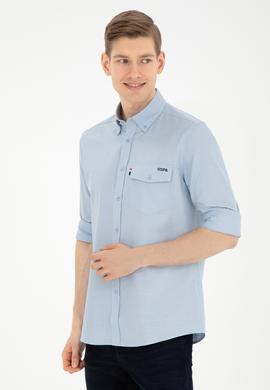 Erkek Açık Mavi Uzun Kollu Gömlek - 50283364024