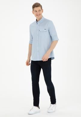 Erkek Açık Mavi Uzun Kollu Gömlek - 50283364024