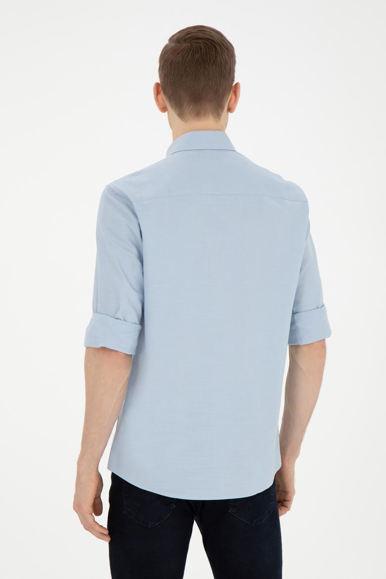 Erkek Açık Mavi Uzun Kollu Gömlek - 50283364024