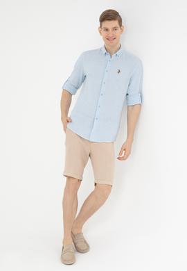 Erkek Açık Mavi Uzun Kollu Gömlek - 50283423016