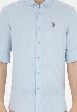 Erkek Açık Mavi Uzun Kollu Gömlek - 50283423016