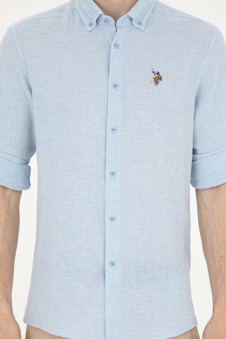 Erkek Açık Mavi Uzun Kollu Gömlek - 50283423016