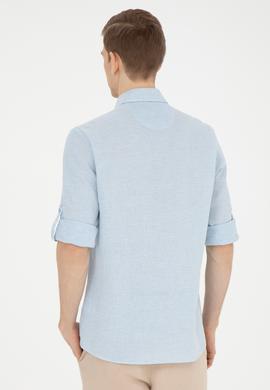 Erkek Açık Mavi Uzun Kollu Gömlek - 50283423016