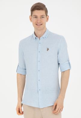 Erkek Açık Mavi Uzun Kollu Gömlek - 50283423016