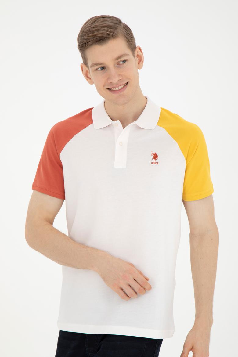 Erkek Regular Fit Polo Yaka Ekru Tişört