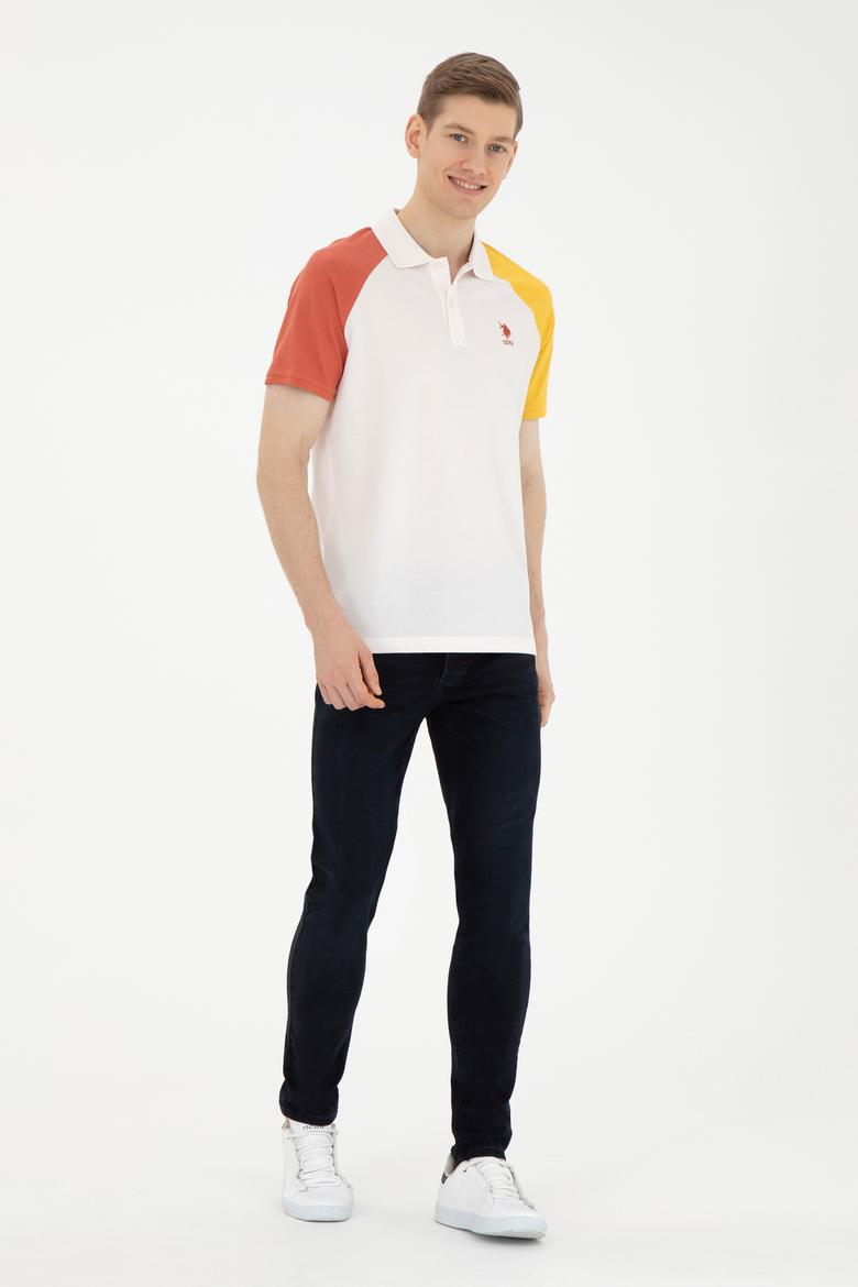 Erkek Regular Fit Polo Yaka Ekru Tişört - 50281957009