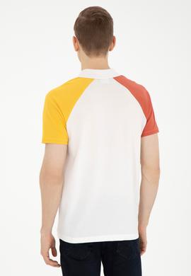 Erkek Regular Fit Polo Yaka Ekru Tişört - 50281957009