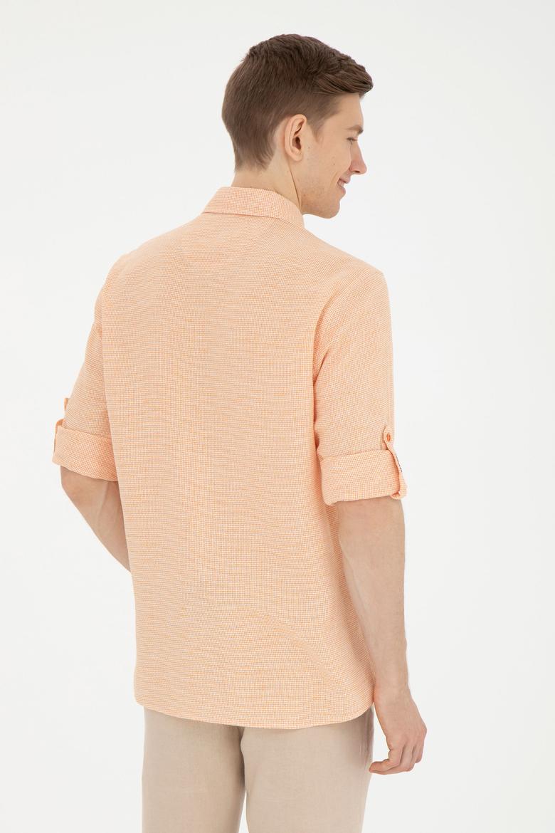 Erkek Kiremit Uzun Kollu Gömlek - 50283423007