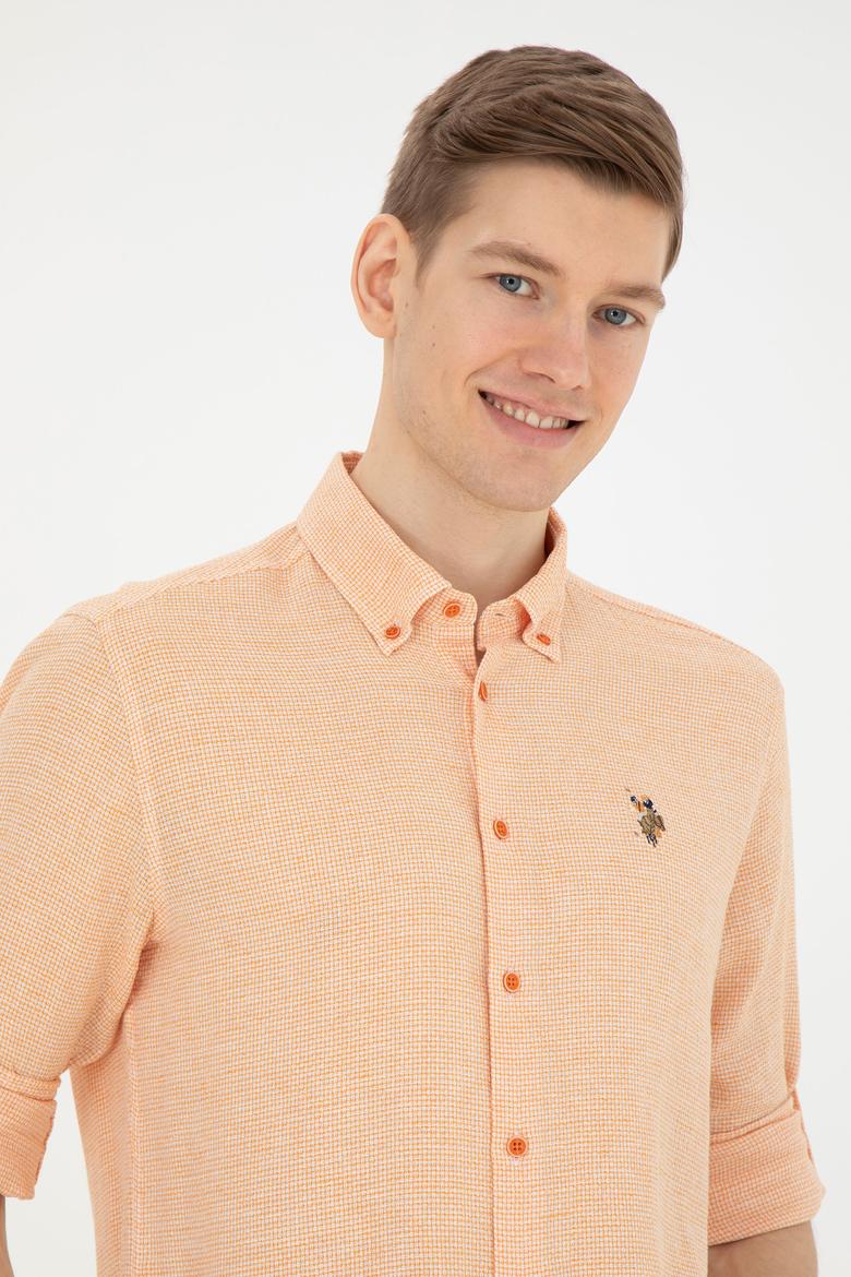 Erkek Kiremit Uzun Kollu Gömlek - 50283423007