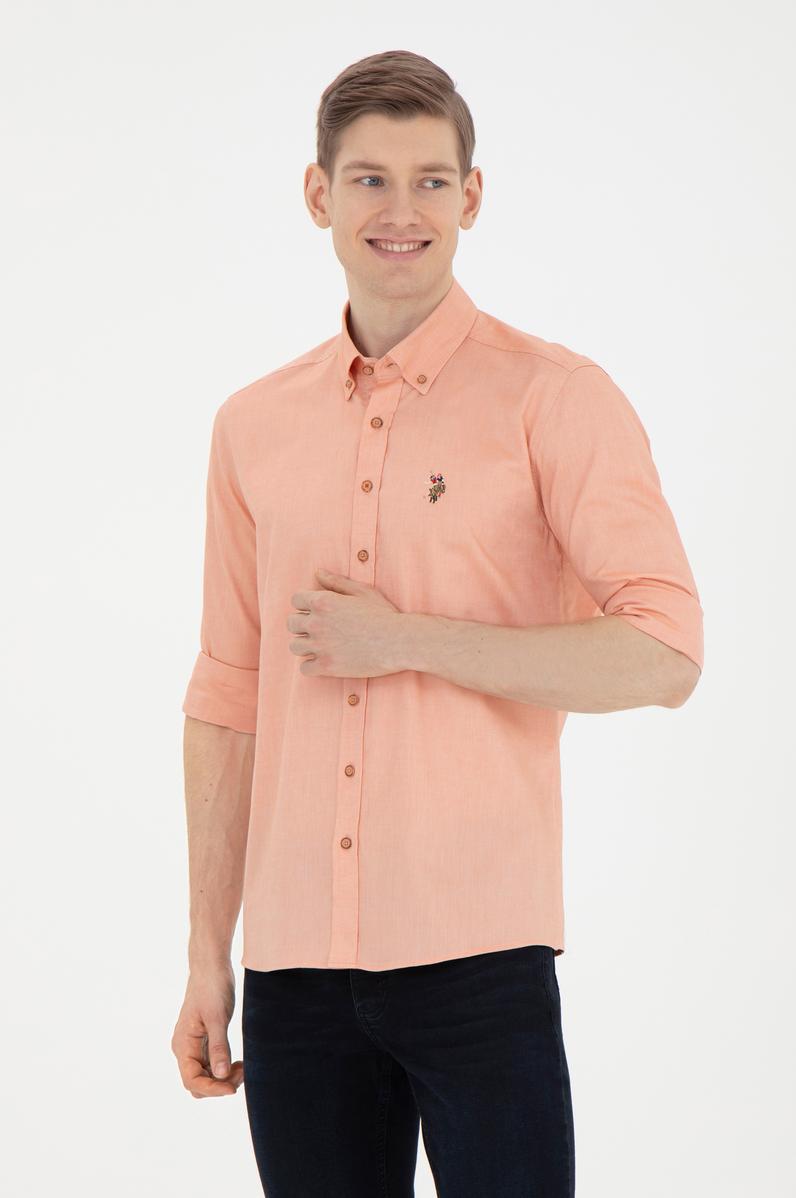 Erkek Kiremit Uzun Kollu Basic Gömlek