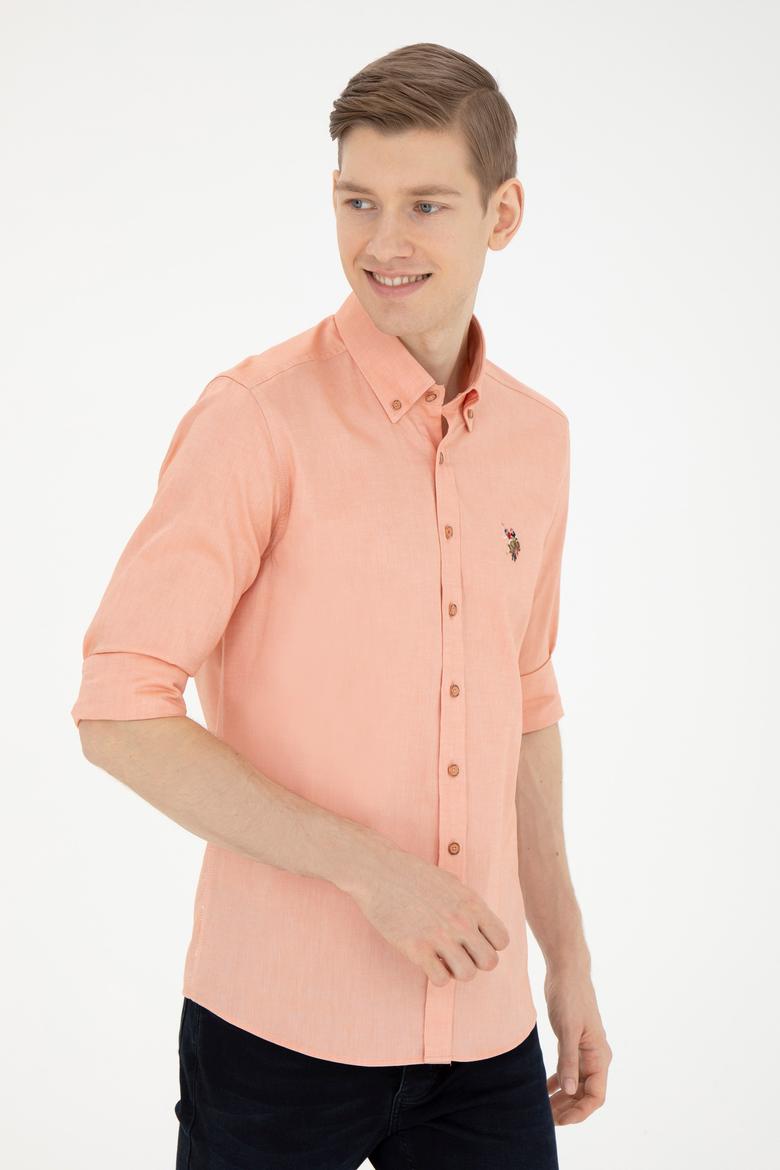 Erkek Kiremit Uzun Kollu Basic Gömlek - 50263100100