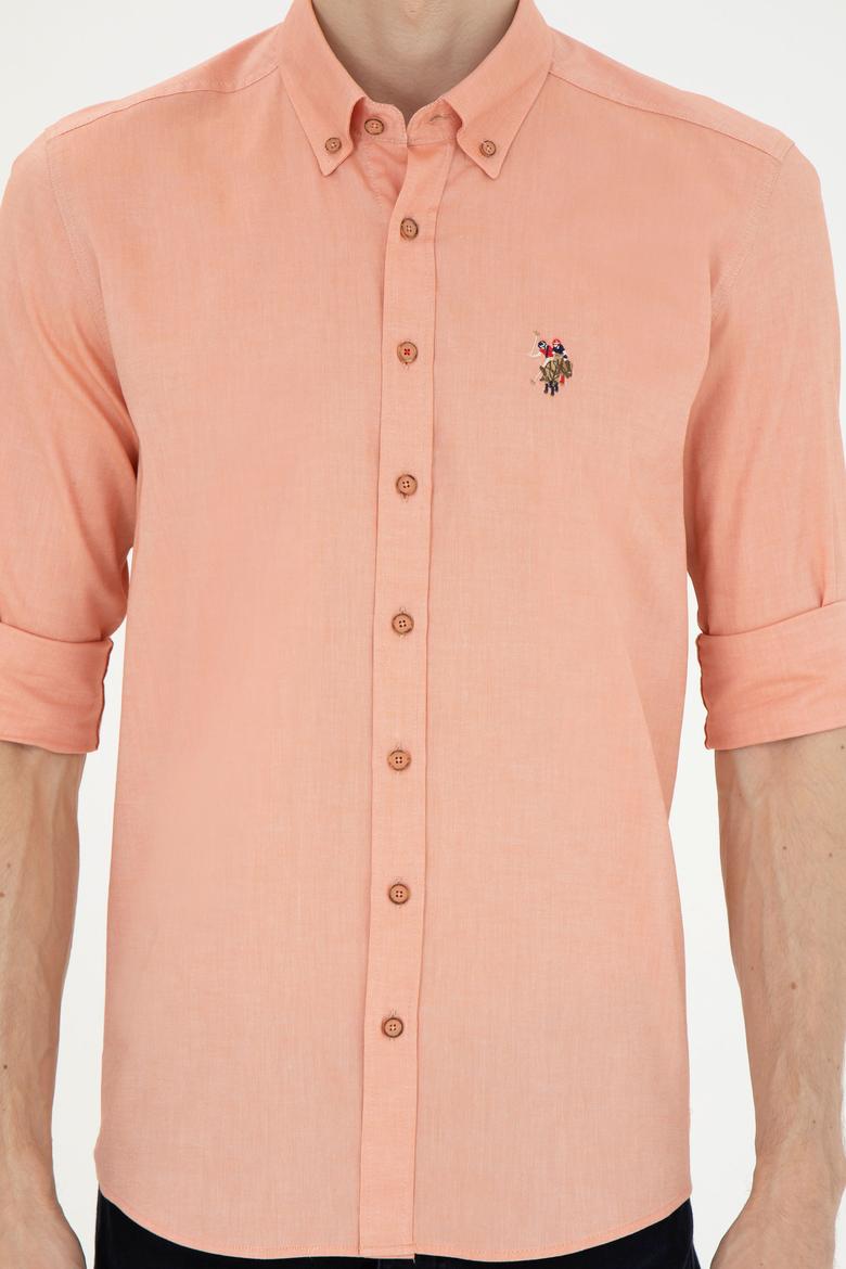 Erkek Kiremit Uzun Kollu Basic Gömlek - 50263100100