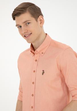 Erkek Kiremit Uzun Kollu Basic Gömlek - 50263100100