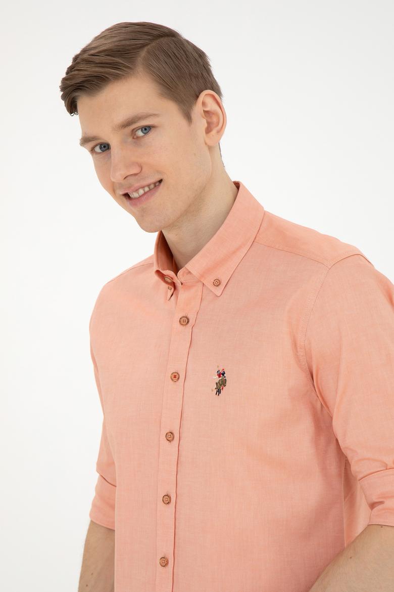 Erkek Kiremit Uzun Kollu Basic Gömlek - 50263100100