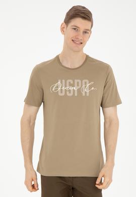 Erkek Bisiklet Yaka Haki Tişört - 50287081026