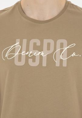 Erkek Bisiklet Yaka Haki Tişört - 50287081026