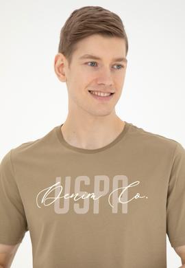 Erkek Bisiklet Yaka Haki Tişört - 50287081026