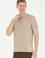 Erkek Regular Fit Bisiklet Yaka Açık Haki Tişört