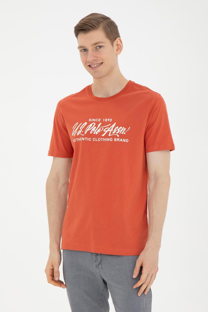 Erkek Regular Fit Bisiklet Yaka Pudra Tişört