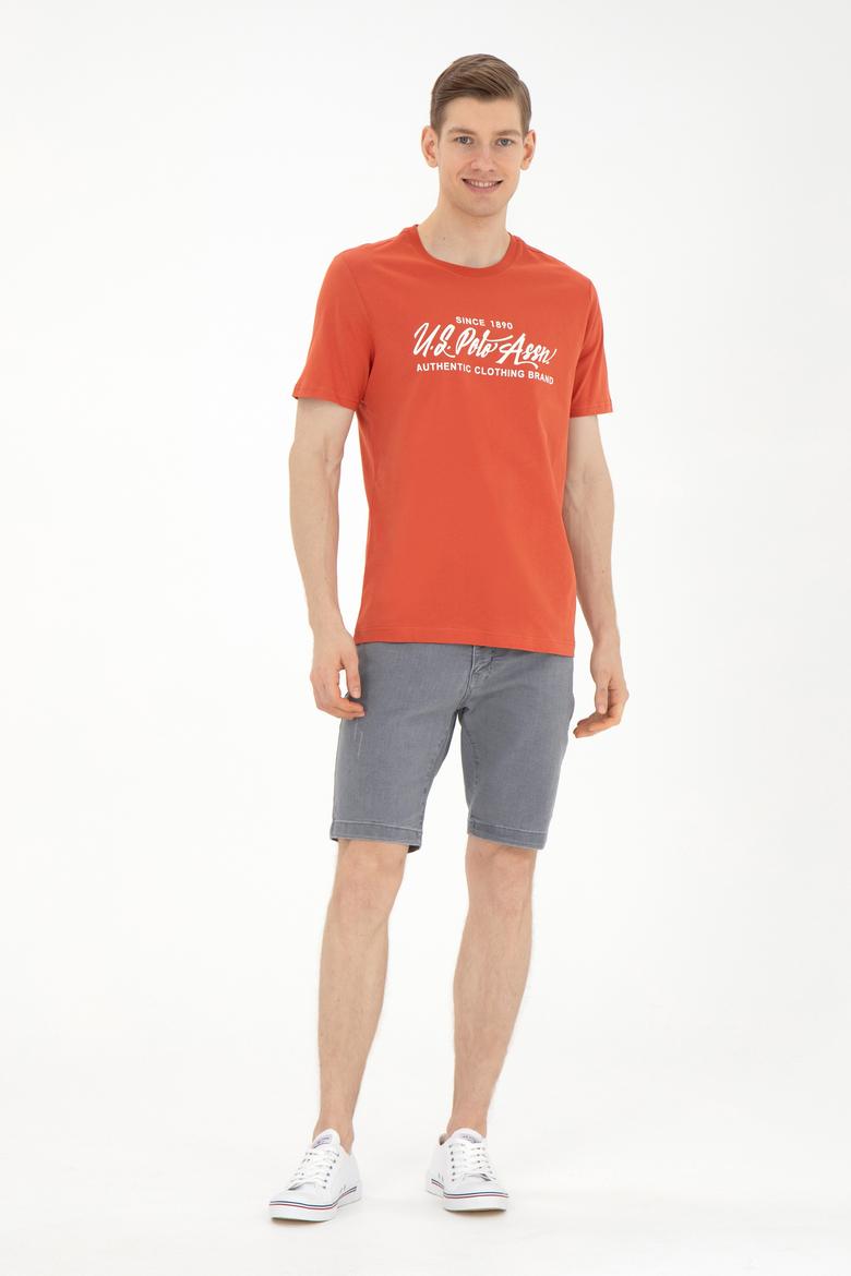 Erkek Regular Fit Bisiklet Yaka Pudra Tişört - 50282007041