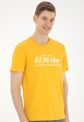 Erkek Regular Fit Bisiklet Yaka Safran Tişört - 50282007051