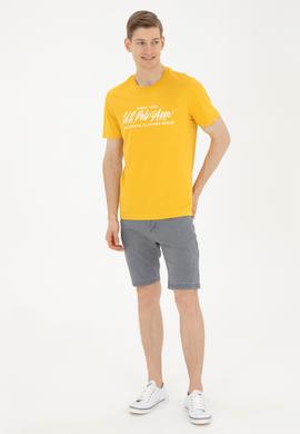 Erkek Regular Fit Bisiklet Yaka Safran Tişört - 50282007051