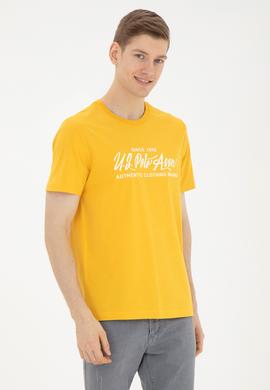 Erkek Regular Fit Bisiklet Yaka Safran Tişört - 50282007051