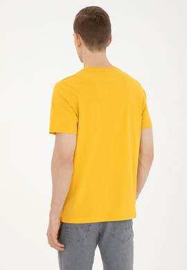 Erkek Regular Fit Bisiklet Yaka Safran Tişört - 50282007051