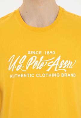 Erkek Regular Fit Bisiklet Yaka Safran Tişört - 50282007051