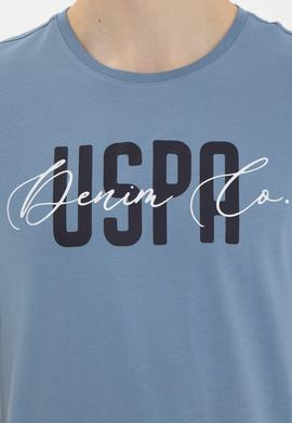 Erkek Bisiklet Yaka İndigo Tişört - 50287081031